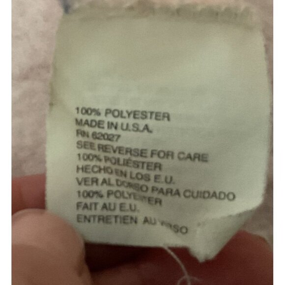 Vintage Pink Satin Trimmed Blanket 100% Polyester Made In USA 85" X 70" - Picture 3 of 6